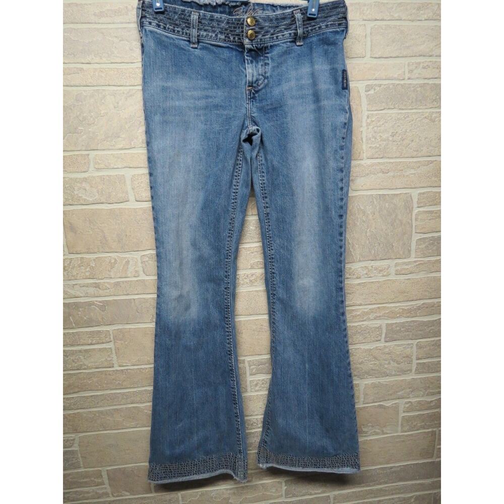 Silver Jeans Womens Size 29 Flare Medium Wash Faded Jeans Denim Low Rise